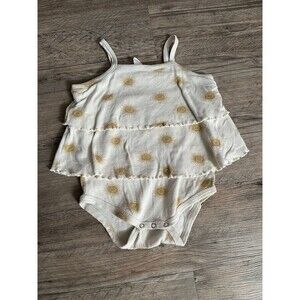 Kate Quinn Cream and Gold Sunburst Kids Top